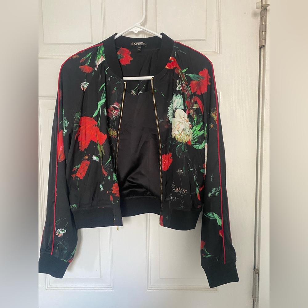 Express printed bomber jacket size S perfect condition worn once